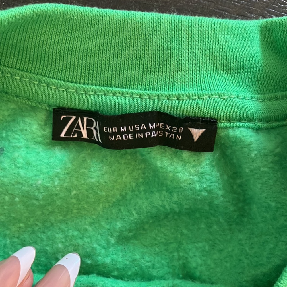 Green cropped sweat shirt - Picture 6 of 9